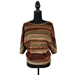 Christopher & Banks Womens Multicolored Top Blouse Medium Petite